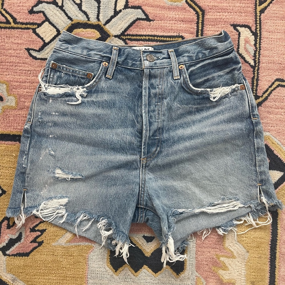 AGOLDE Dee Ultra High Rise Denim Shorts - 26 (would fit 25)